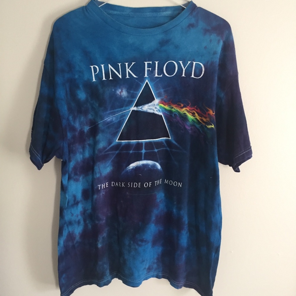 Oversized Tie Dye Pink Floyd Graphic Tee Shirt